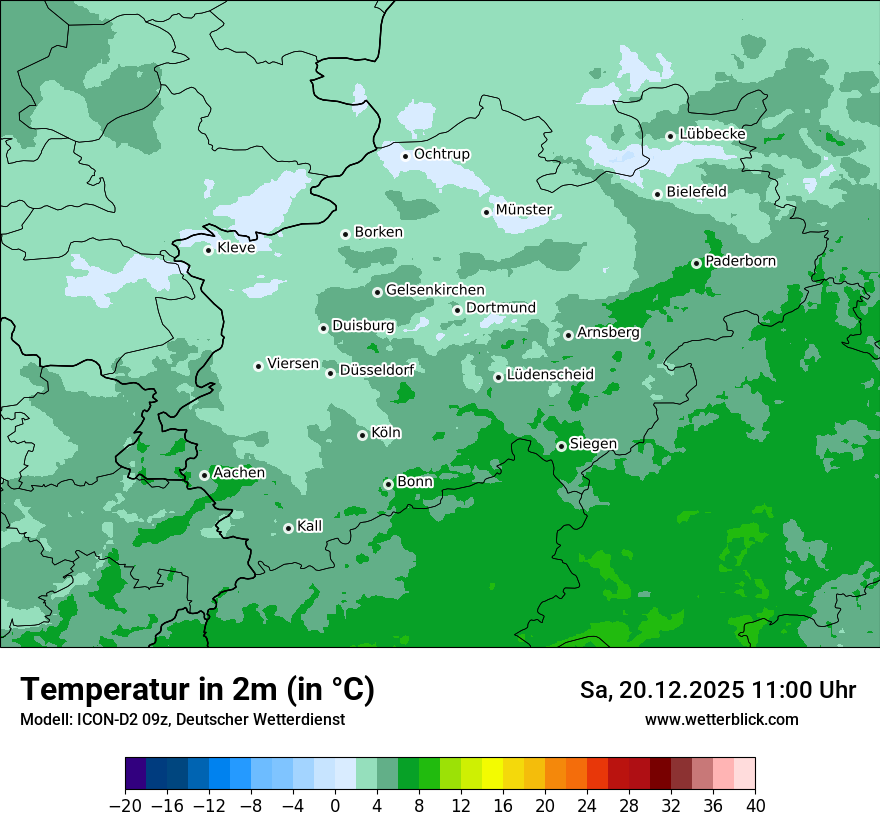 Modellkarten Temperatur