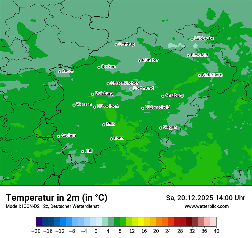Modellkarten Temperatur