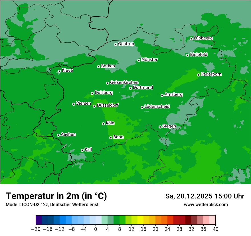 Modellkarten Temperatur