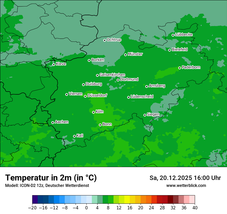 Modellkarten Temperatur