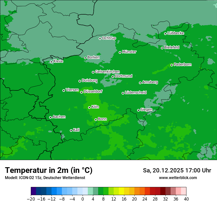 Modellkarten Temperatur