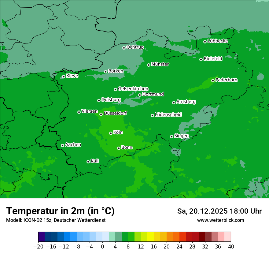 Modellkarten Temperatur