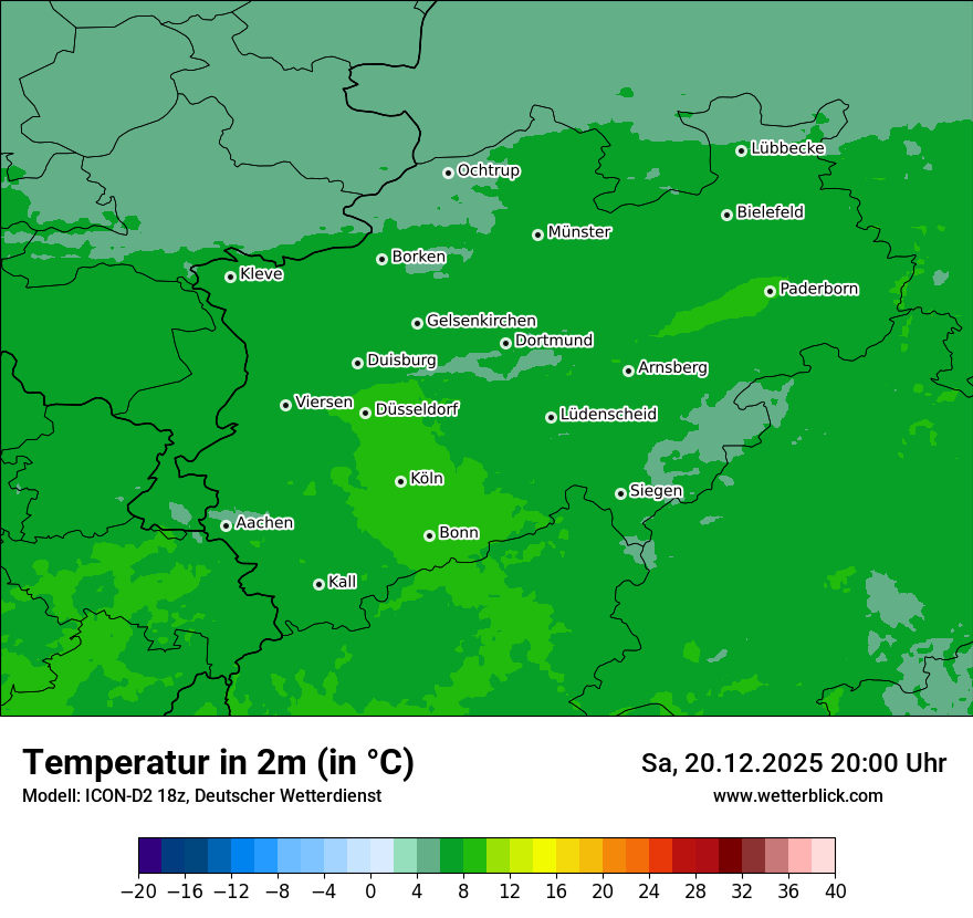 Modellkarten Temperatur