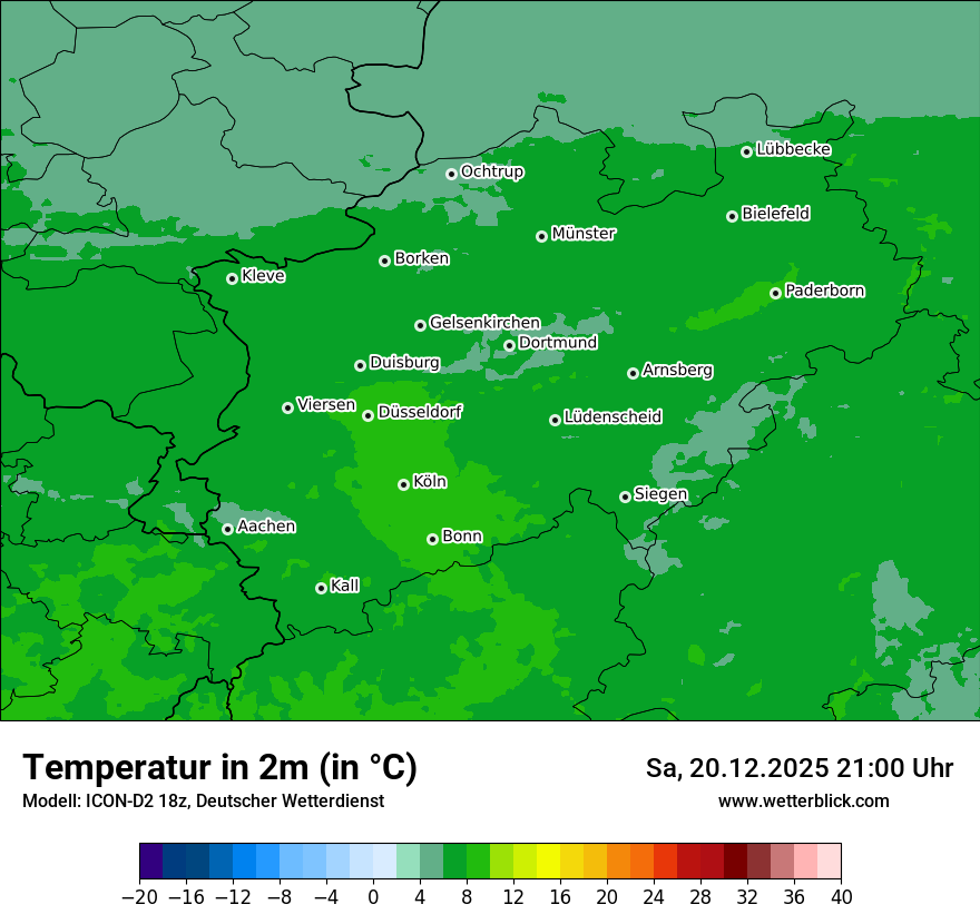 Modellkarten Temperatur