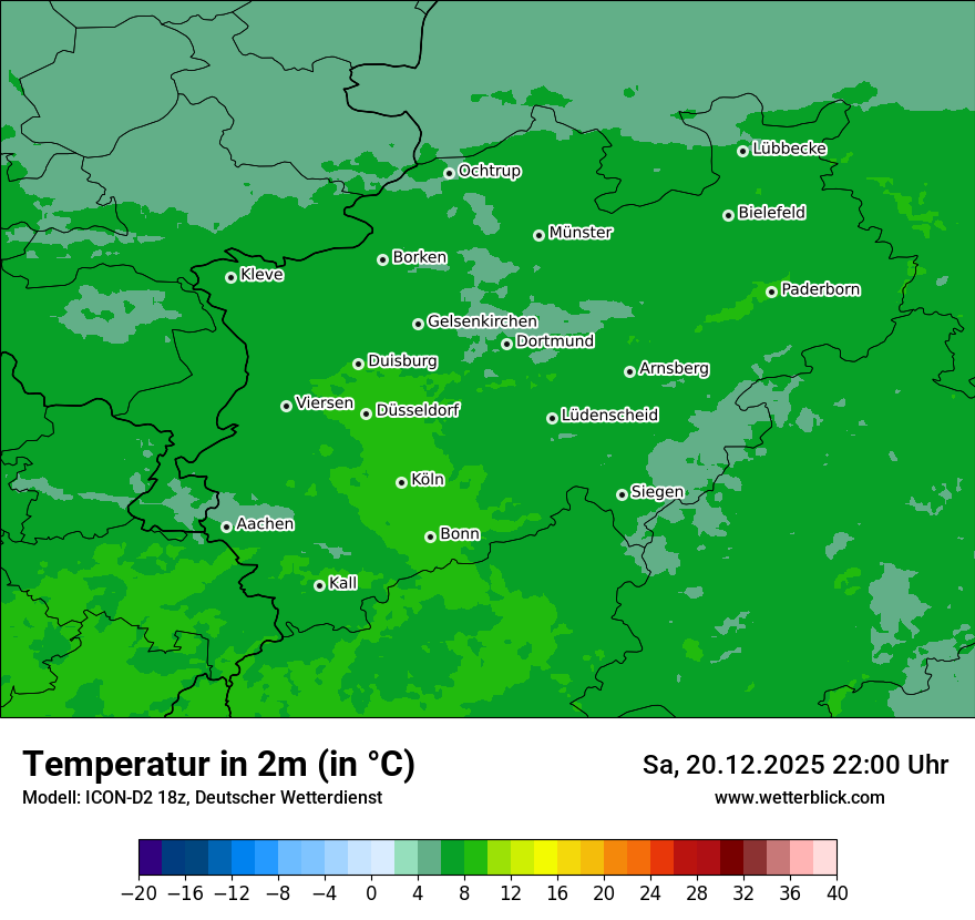 Modellkarten Temperatur
