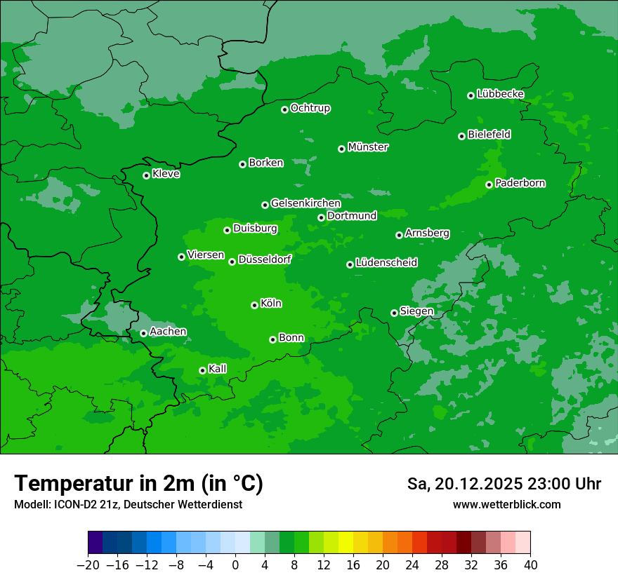 Modellkarten Temperatur