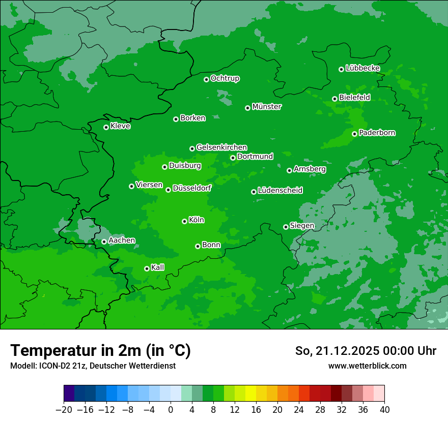Modellkarten Temperatur