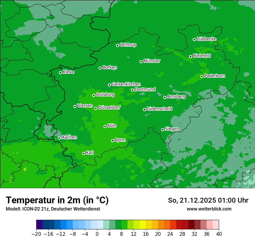 Modellkarten Temperatur