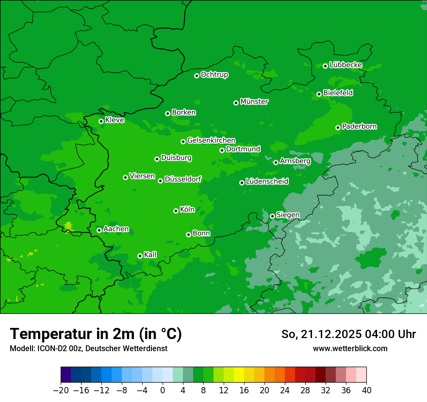 Modellkarten Temperatur