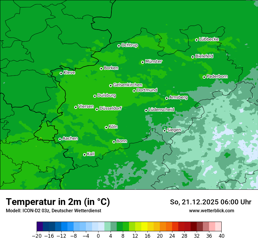 Modellkarten Temperatur