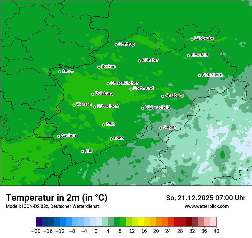 Modellkarten Temperatur