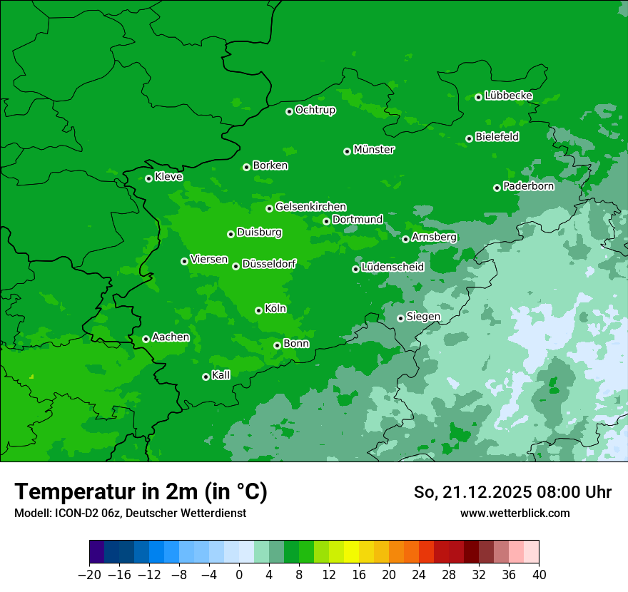 Modellkarten Temperatur
