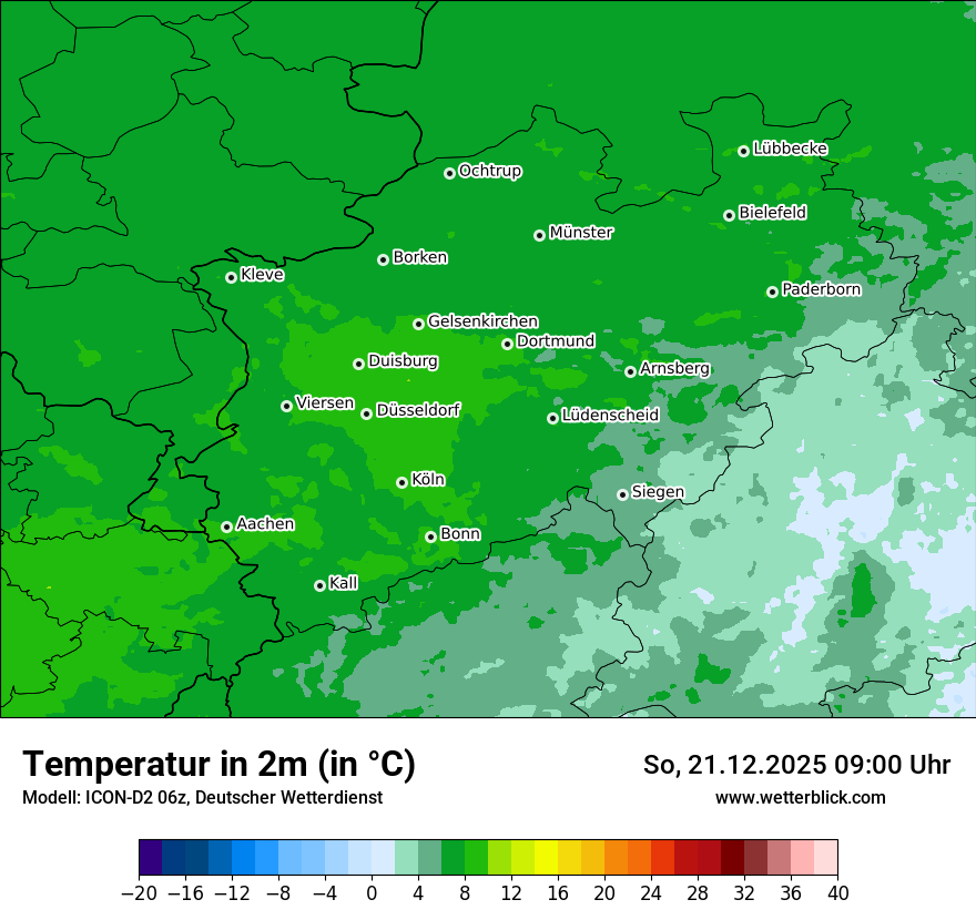 Modellkarten Temperatur