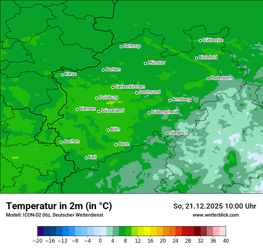 Modellkarten Temperatur