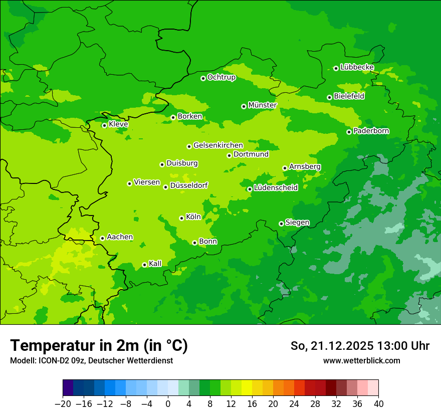 Modellkarten Temperatur