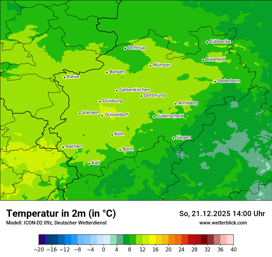 Modellkarten Temperatur