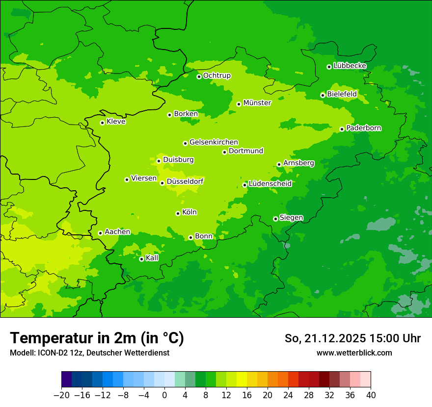 Modellkarten Temperatur
