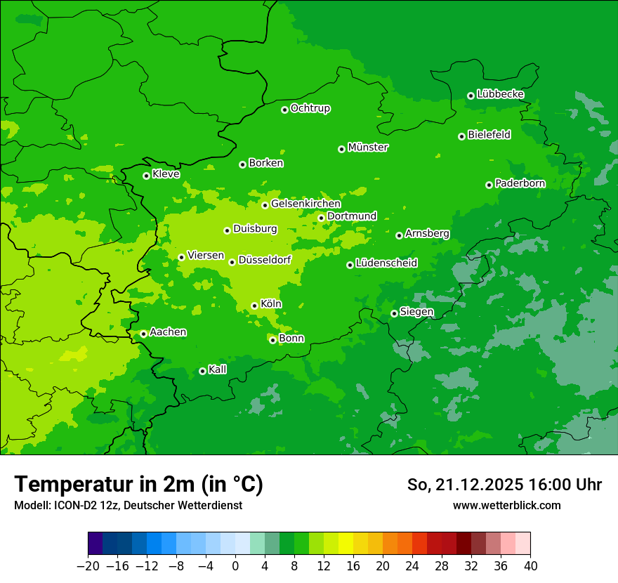 Modellkarten Temperatur