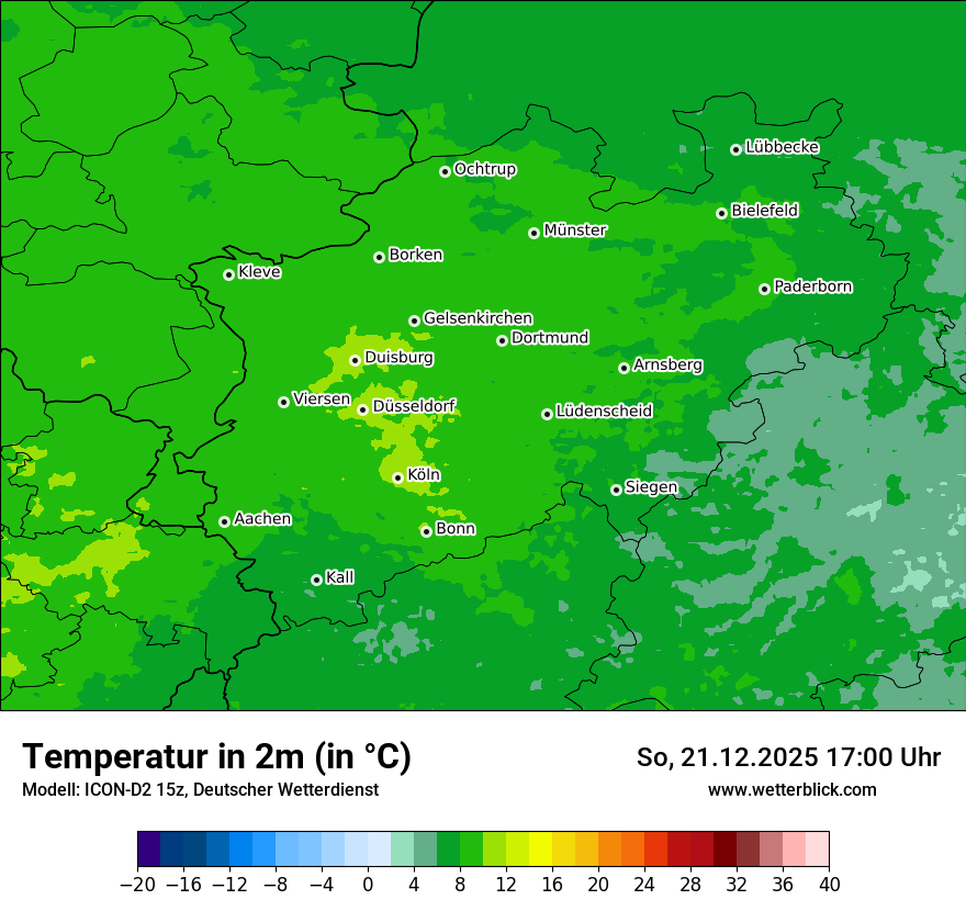 Modellkarten Temperatur