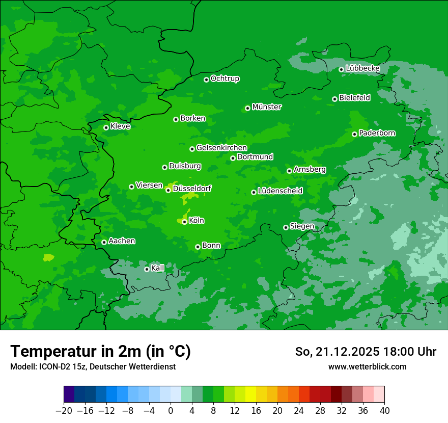Modellkarten Temperatur