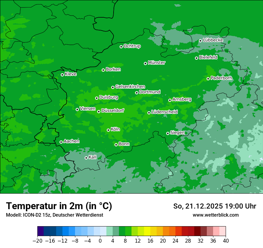 Modellkarten Temperatur
