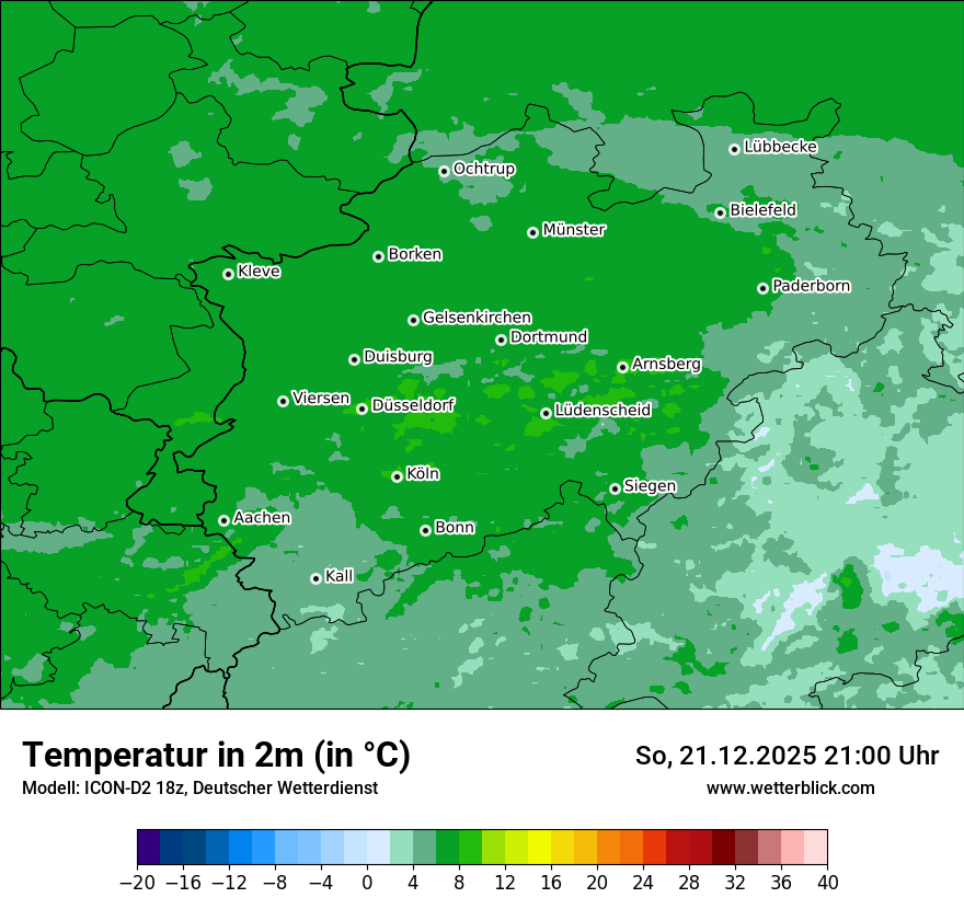 Modellkarten Temperatur