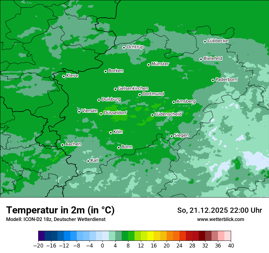 Modellkarten Temperatur