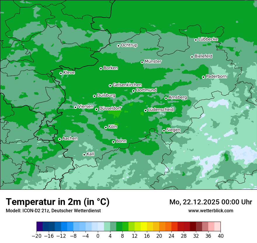 Modellkarten Temperatur
