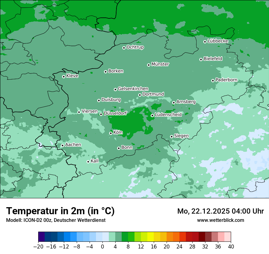 Modellkarten Temperatur