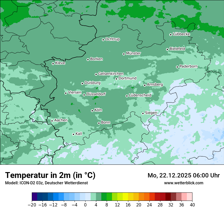 Modellkarten Temperatur
