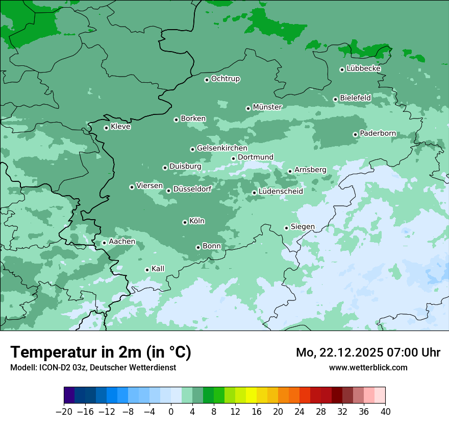 Modellkarten Temperatur