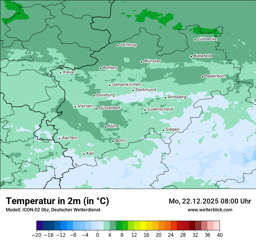 Modellkarten Temperatur