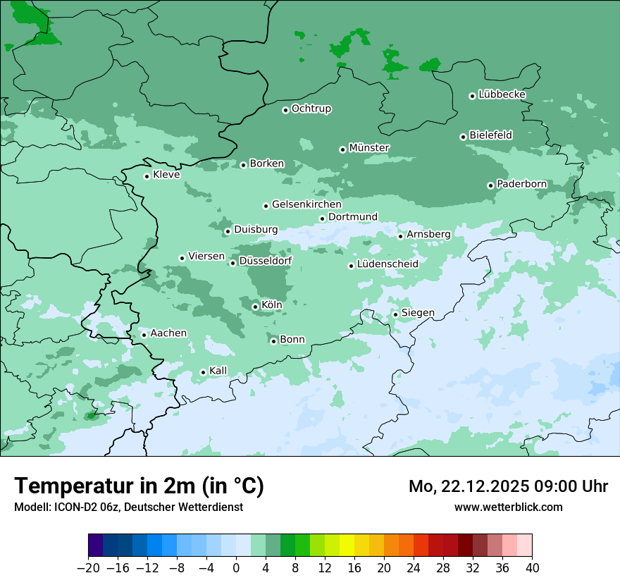Modellkarten Temperatur