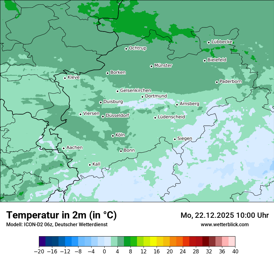 Modellkarten Temperatur