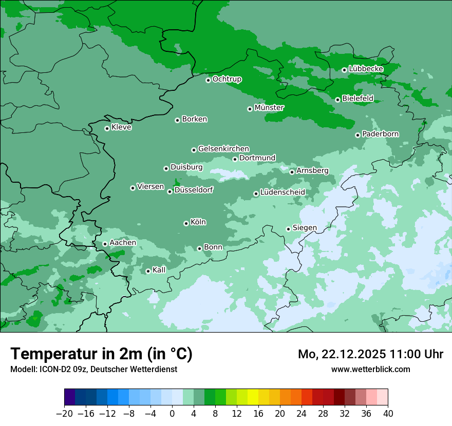 Modellkarten Temperatur