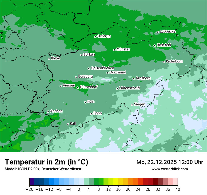 Modellkarten Temperatur