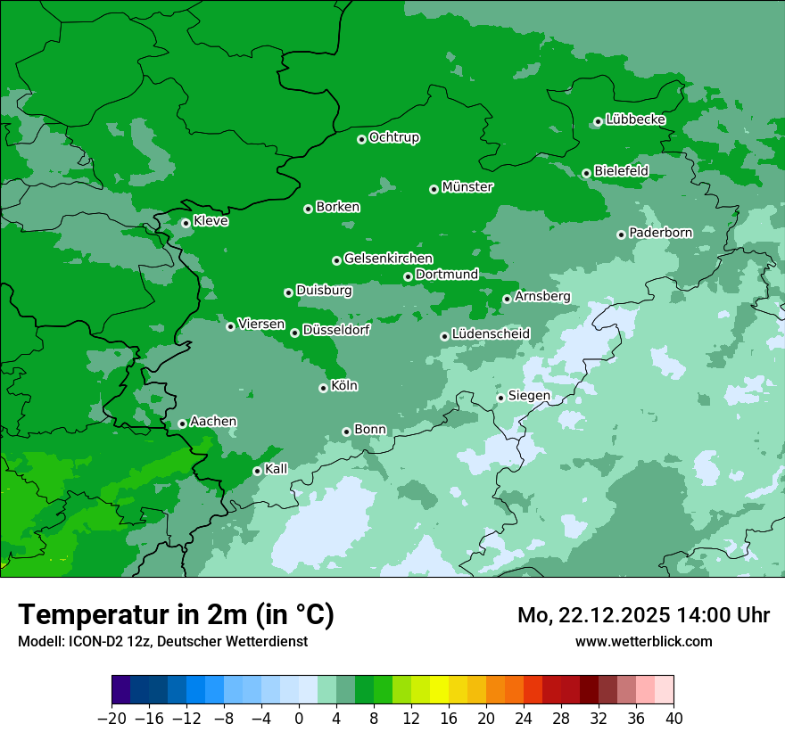 Modellkarten Temperatur