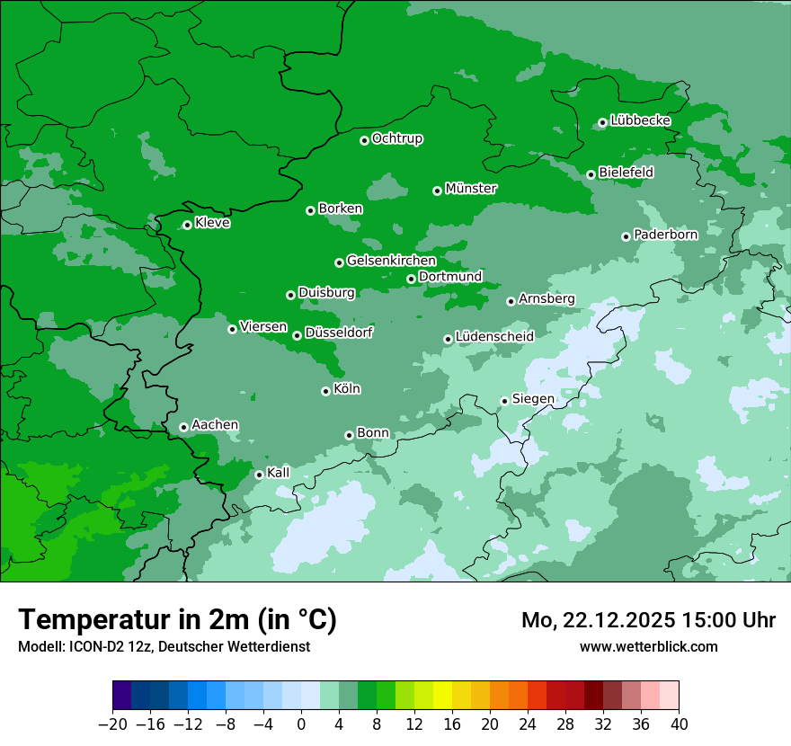 Modellkarten Temperatur