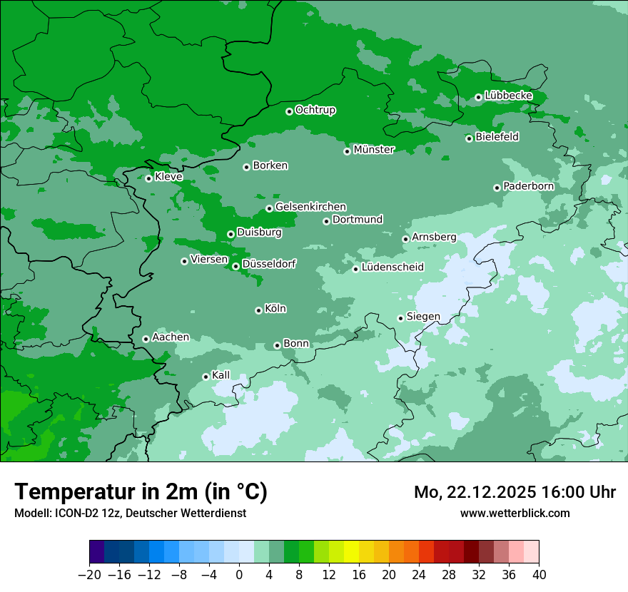 Modellkarten Temperatur