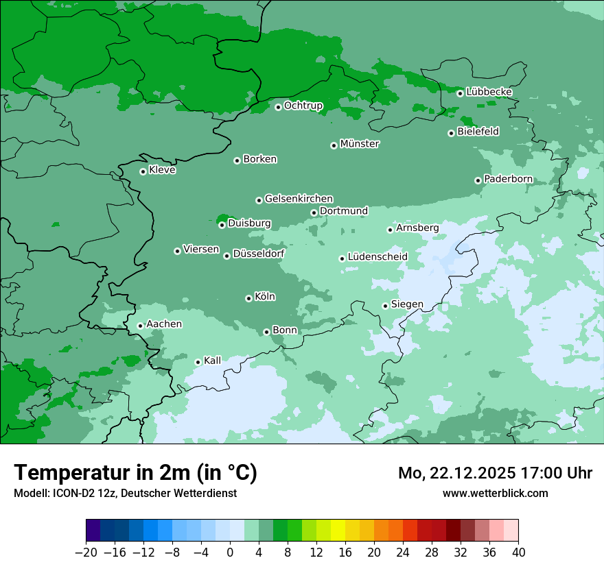 Modellkarten Temperatur