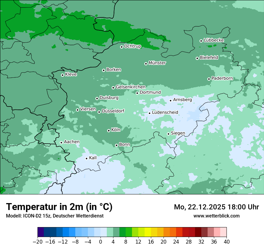 Modellkarten Temperatur