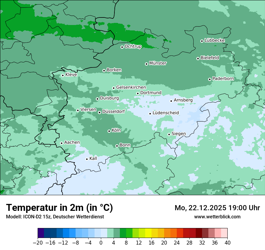 Modellkarten Temperatur