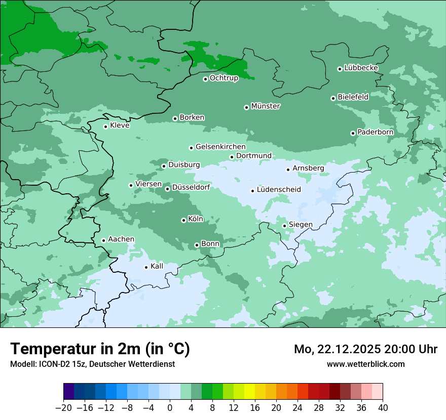 Modellkarten Temperatur
