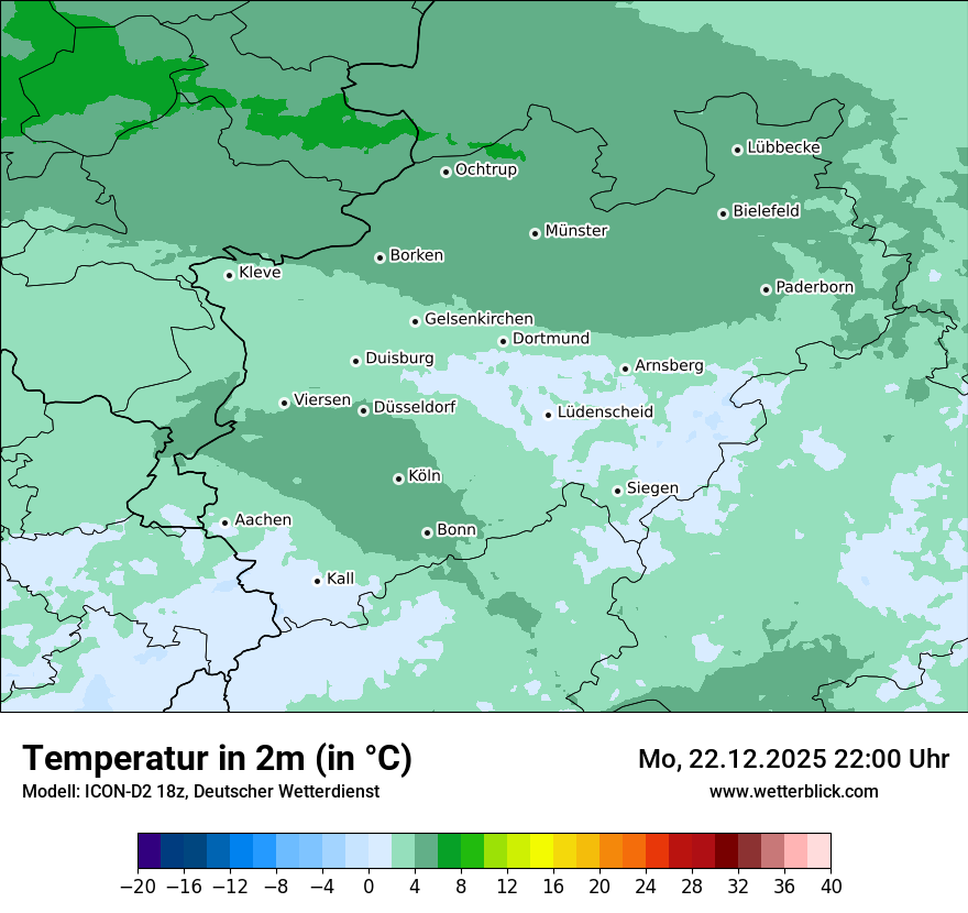 Modellkarten Temperatur