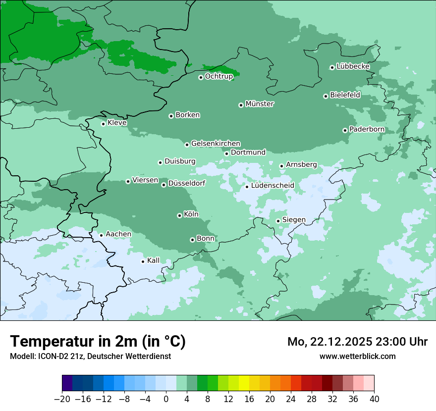 Modellkarten Temperatur