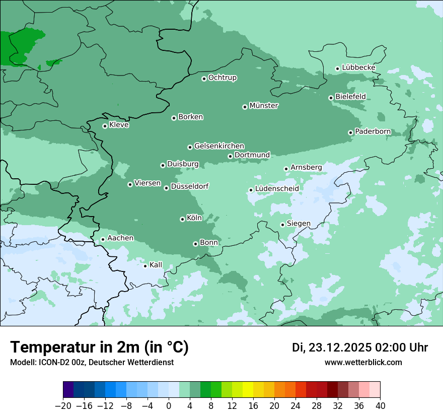Modellkarten Temperatur