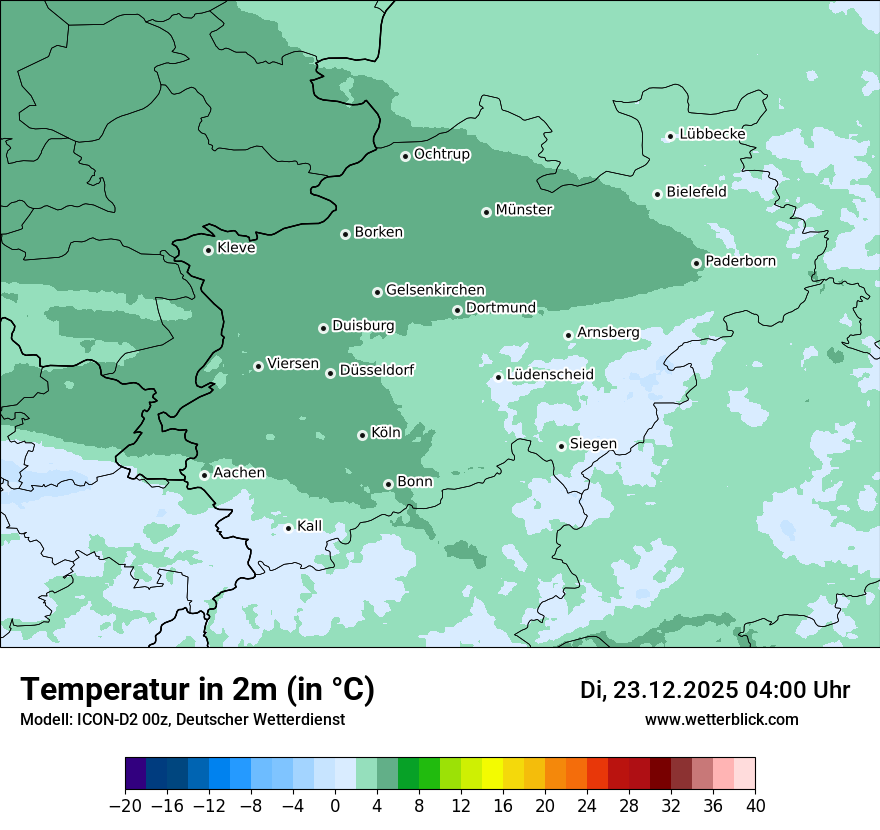 Modellkarten Temperatur