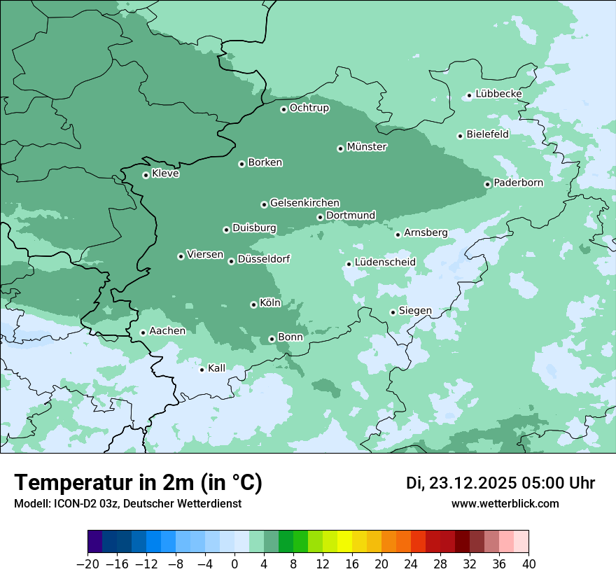 Modellkarten Temperatur