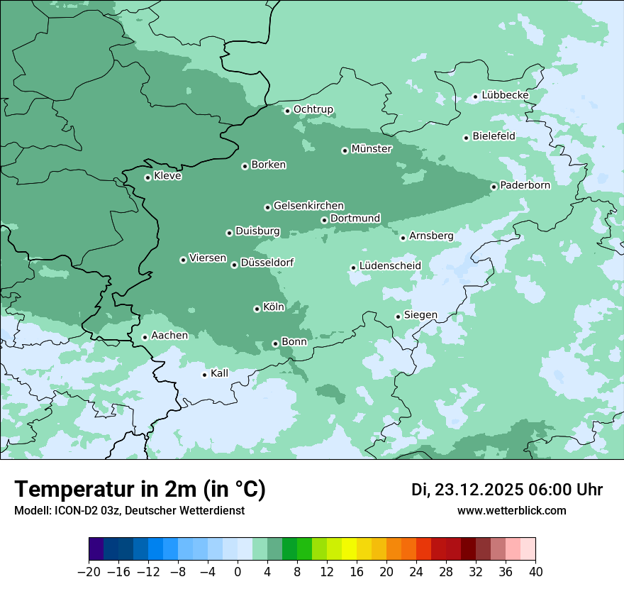Modellkarten Temperatur