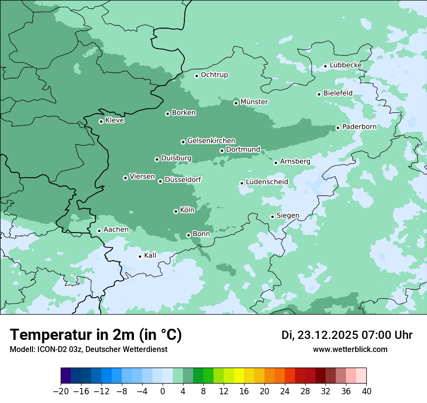 Modellkarten Temperatur